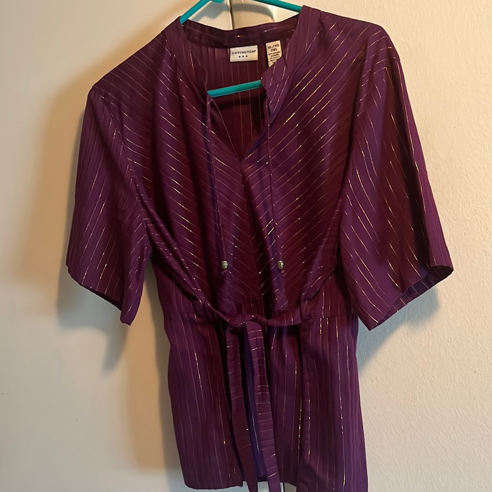 Covington purple blouse. Size XL runs small